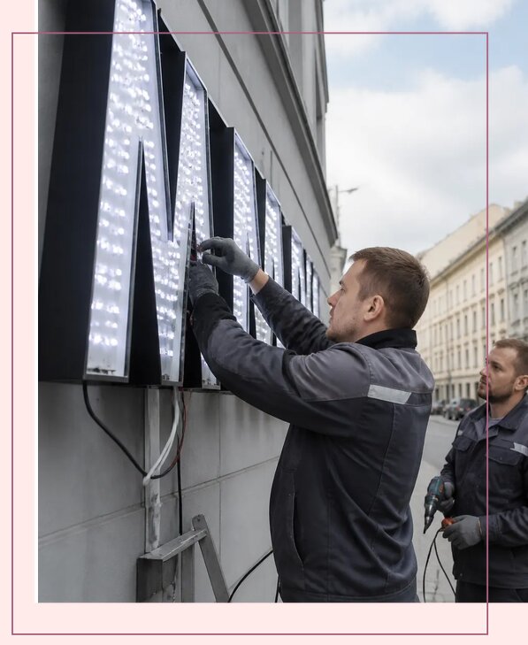 Изготовление и монтаж светодиодных LED вывесок в Североуральске